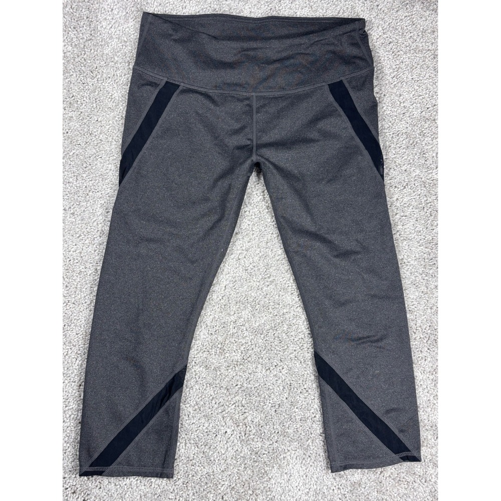 Fabletics Women Charcoal‎ Grey Athletic Capris Leggings Pants Size M